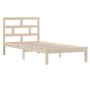 Solid pine wood bed frame 100x200 cm by vidaXL, Beds and slatted bases - Ref: Foro24-3101208, Price: 86,15 €, Discount: %