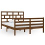 Estructura de cama madera maciza de pino marrón miel 140x200 cm de vidaXL, Camas y somieres - Ref: Foro24-3101286, Precio: 16...