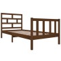 Estructura de cama madera maciza de pino marrón miel 90x200 cm de vidaXL, Camas y somieres - Ref: Foro24-3101336, Precio: 121...