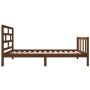 Estructura de cama madera maciza de pino marrón miel 90x200 cm de vidaXL, Camas y somieres - Ref: Foro24-3101336, Precio: 121...