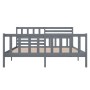 Estructura de cama de madera maciza gris 120x200 cm de vidaXL, Camas y somieres - Ref: Foro24-3101150, Precio: 168,99 €, Desc...