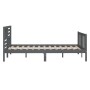 Estructura de cama de madera maciza gris 120x200 cm de vidaXL, Camas y somieres - Ref: Foro24-3101150, Precio: 168,99 €, Desc...