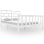 Solid white pine wood bed frame 140x200 cm by vidaXL, Beds and slatted bases - Ref: Foro24-3101349, Price: 148,98 €, Discount: %