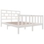 Solid white pine wood bed frame 140x200 cm by vidaXL, Beds and slatted bases - Ref: Foro24-3101349, Price: 148,98 €, Discount: %