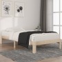 Solid pine wood bed frame 100x200 cm by vidaXL, Beds and slatted bases - Ref: Foro24-810355, Price: 75,07 €, Discount: %