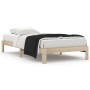 Estructura de cama madera maciza de pino 100x200 cm de vidaXL, Camas y somieres - Ref: Foro24-810355, Precio: 75,07 €, Descue...