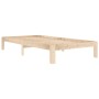 Estructura de cama madera maciza de pino 100x200 cm de vidaXL, Camas y somieres - Ref: Foro24-810355, Precio: 75,07 €, Descue...