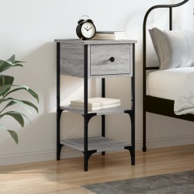 Bedside table made of gray Sonoma engineered wood, measuring 34x36x70 cm. by vidaXL, Nightstands - Ref: Foro24-825979, Price:...