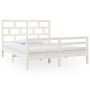 Solid white pine wood bed frame 160x200 cm by vidaXL, Beds and slatted bases - Ref: Foro24-3101294, Price: 152,68 €, Discount: %