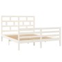 Solid white pine wood bed frame 160x200 cm by vidaXL, Beds and slatted bases - Ref: Foro24-3101294, Price: 152,68 €, Discount: %