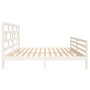 Solid white pine wood bed frame 160x200 cm by vidaXL, Beds and slatted bases - Ref: Foro24-3101294, Price: 152,68 €, Discount: %