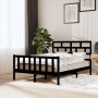 Solid black pine wood bed frame 120x200 cm by vidaXL, Beds and slatted bases - Ref: Foro24-3101347, Price: 183,81 €, Discount: %