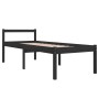 Estructura de cama madera maciza de pino negro 90x200 cm de vidaXL, Camas y somieres - Ref: Foro24-810603, Precio: 76,81 €, D...