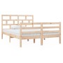 Small double bed frame solid wood 135x190 cm by vidaXL, Beds and slatted bases - Ref: Foro24-3101258, Price: 127,51 €, Discou...