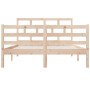 Small double bed frame solid wood 135x190 cm by vidaXL, Beds and slatted bases - Ref: Foro24-3101258, Price: 127,51 €, Discou...