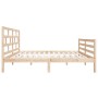 Small double bed frame solid wood 135x190 cm by vidaXL, Beds and slatted bases - Ref: Foro24-3101258, Price: 127,51 €, Discou...