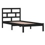 Estructura de cama individual de madera maciza negro 90x190 cm de vidaXL, Camas y somieres - Ref: Foro24-3101187, Precio: 129...