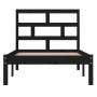 Estructura de cama individual de madera maciza negro 90x190 cm de vidaXL, Camas y somieres - Ref: Foro24-3101187, Precio: 129...