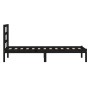 Estructura de cama individual de madera maciza negro 90x190 cm de vidaXL, Camas y somieres - Ref: Foro24-3101187, Precio: 129...