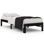 Estructura de cama madera maciza individual negra 75x190 cm de vidaXL, Camas y somieres - Ref: Foro24-810329, Precio: 80,56 €...