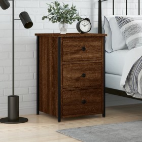 Engineered wood brown oak bedside table 40x36x60 cm by vidaXL, Nightstands - Ref: Foro24-826001, Price: 61,30 €, Discount: %