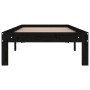 Estructura de cama madera maciza individual negra 75x190 cm de vidaXL, Camas y somieres - Ref: Foro24-810329, Precio: 80,56 €...