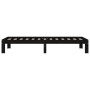 Estructura de cama madera maciza individual negra 75x190 cm de vidaXL, Camas y somieres - Ref: Foro24-810329, Precio: 80,56 €...