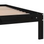 Estructura de cama madera maciza individual negra 75x190 cm de vidaXL, Camas y somieres - Ref: Foro24-810329, Precio: 80,56 €...