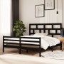 Estructura de cama madera maciza negro 180x200 cm de vidaXL, Camas y somieres - Ref: Foro24-3101302, Precio: 171,99 €, Descue...