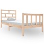 Solid pine wood bed frame 90x200 cm by vidaXL, Beds and slatted bases - Ref: Foro24-3101333, Price: 94,23 €, Discount: %