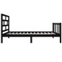 Estructura de cama madera maciza de pino negro 100x200 cm de vidaXL, Camas y somieres - Ref: Foro24-3101342, Precio: 142,99 €...