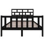 Solid black pine wood bed frame 135x190 cm by vidaXL, Beds and slatted bases - Ref: Foro24-3101327, Price: 178,80 €, Discount: %