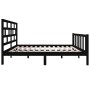 Solid black pine wood bed frame 135x190 cm by vidaXL, Beds and slatted bases - Ref: Foro24-3101327, Price: 178,80 €, Discount: %