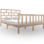 Estructura de cama madera maciza de pino 150x200 cm de vidaXL, Camas y somieres - Ref: Foro24-3101353, Precio: 150,60 €, Desc...