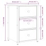 Mesita de noche madera de ingeniería roble marrón 40x36x60 cm de vidaXL, Mesitas de noche - Ref: Foro24-826001, Precio: 61,76...