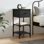 Black engineered wood nightstand 34x36x70 cm by vidaXL, Nightstands - Ref: Foro24-825973, Price: 54,81 €, Discount: %