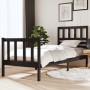 Black single solid wood bed frame 75x190 cm by vidaXL, Beds and slatted bases - Ref: Foro24-3101117, Price: 134,94 €, Discoun...