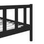 Black single solid wood bed frame 75x190 cm by vidaXL, Beds and slatted bases - Ref: Foro24-3101117, Price: 134,94 €, Discoun...