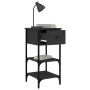 Black engineered wood nightstand 34x36x70 cm by vidaXL, Nightstands - Ref: Foro24-825973, Price: 54,81 €, Discount: %