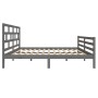 Solid gray pine wood bed frame 140x200 cm by vidaXL, Beds and slatted bases - Ref: Foro24-3101285, Price: 170,99 €, Discount: %