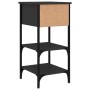 Black engineered wood nightstand 34x36x70 cm by vidaXL, Nightstands - Ref: Foro24-825973, Price: 54,81 €, Discount: %