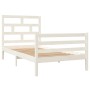 Solid white pine wood bed frame 100x200 cm by vidaXL, Beds and slatted bases - Ref: Foro24-3101274, Price: 133,29 €, Discount: %