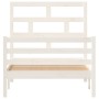 Estructura de cama madera maciza de pino blanca 100x200 cm de vidaXL, Camas y somieres - Ref: Foro24-3101274, Precio: 133,99 ...