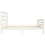 Estructura de cama madera maciza de pino blanca 100x200 cm de vidaXL, Camas y somieres - Ref: Foro24-3101274, Precio: 133,99 ...