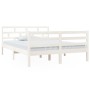 Solid white pine wood bed frame 140x190 cm by vidaXL, Beds and slatted bases - Ref: Foro24-3101264, Price: 143,26 €, Discount: %