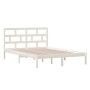 Solid white pine wood bed frame 140x200 cm by vidaXL, Beds and slatted bases - Ref: Foro24-3101219, Price: 133,92 €, Discount: %