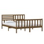 Estructura de cama madera maciza marrón miel 160x200 cm de vidaXL, Camas y somieres - Ref: Foro24-3101166, Precio: 203,07 €, ...