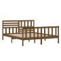 Estructura de cama madera maciza marrón miel 160x200 cm de vidaXL, Camas y somieres - Ref: Foro24-3101166, Precio: 203,07 €, ...