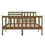 Estructura de cama madera maciza marrón miel 160x200 cm de vidaXL, Camas y somieres - Ref: Foro24-3101166, Precio: 203,07 €, ...