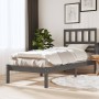 Estructura de cama madera maciza de pino gris 90x200 cm de vidaXL, Camas y somieres - Ref: Foro24-3101010, Precio: 105,17 €, ...